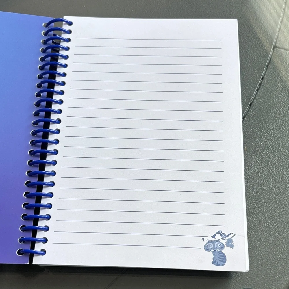 K-pop demon hunters Blue Cat Spiral Notebook 100 sheets